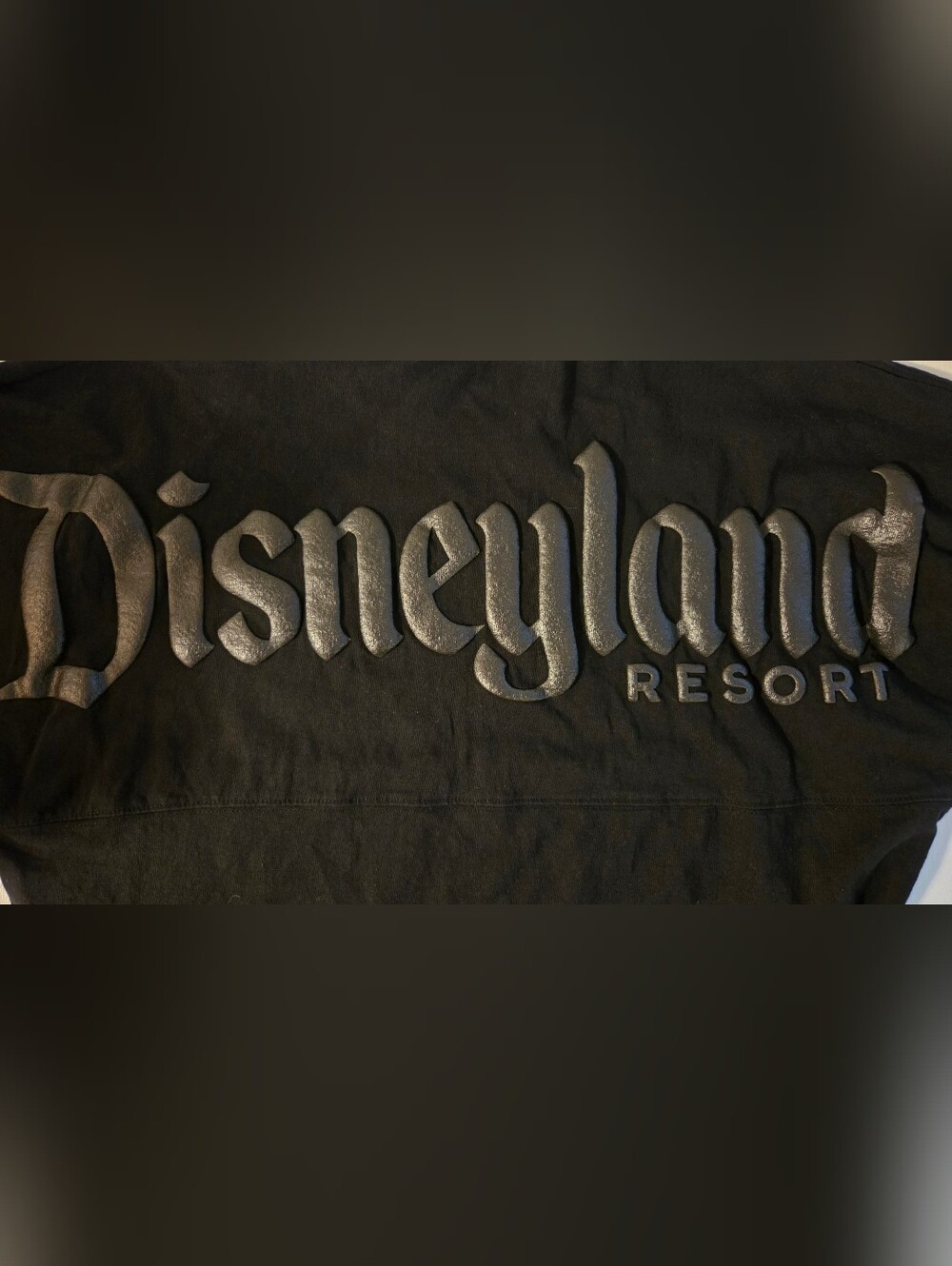 Disneyland Resort Black On Black Crewneck Size Medium Puffy Graphic